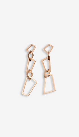 Boucles d’oreilles « Geometric » plaquées en or rose CHOGAN